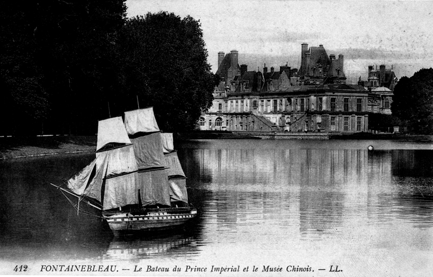Le bateau du Prince Impérial sur le bassin de Fontainebleau Fontainebleau+maquette+prince