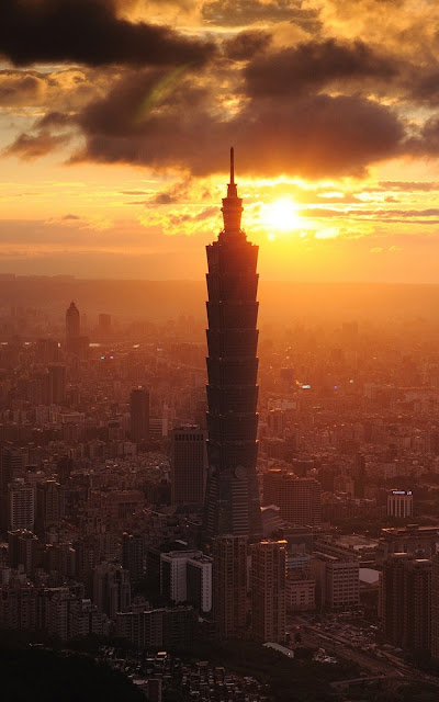 Android Image Wallpaper 101 Taipei Financial Center Sunset Skyline