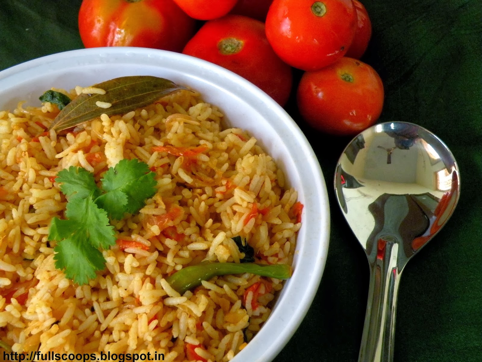 Tomato Rice Recipe / Thakkali Sadam Recipe Full Scoops A food blog