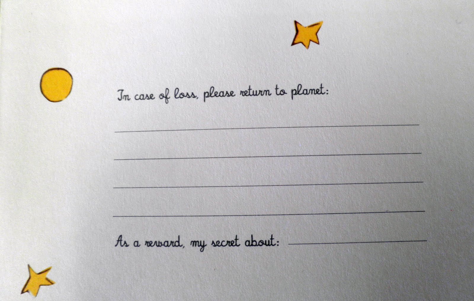Pocket Blonde Moleskine Le Petit Prince Notebook