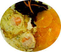 Huevos Fritos Con Naranja Y Jamón Ibérico
