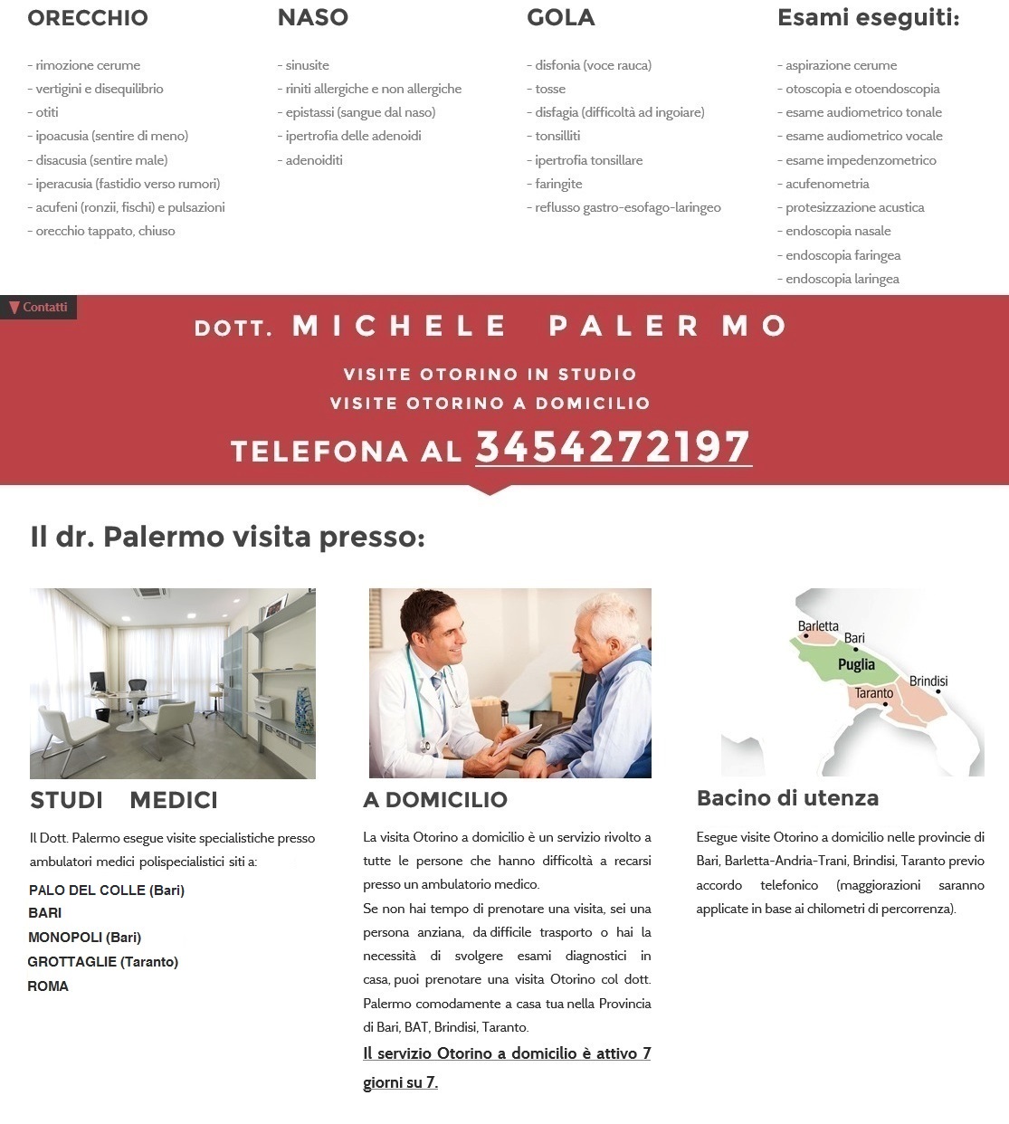Medico OTORINOLARINGOIATRA, Palo del Colle (BA) 