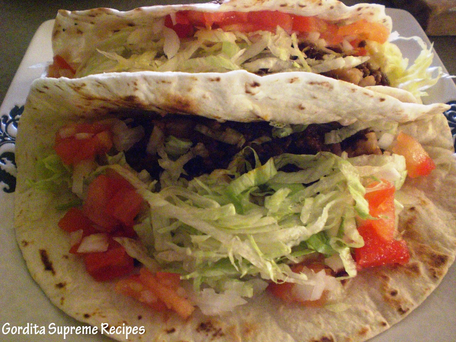 Soft Tacos Tacos de tortilla de arena Gordita Supreme Recipes