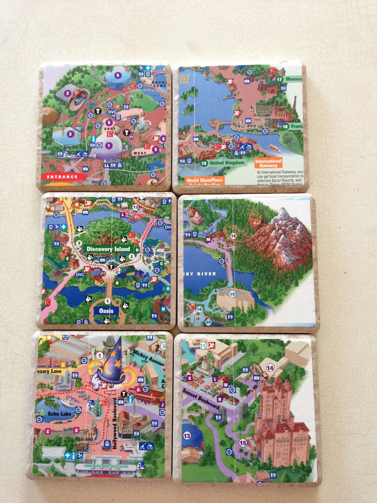 Merryweather's Cottage DIY Disney Map Coasters