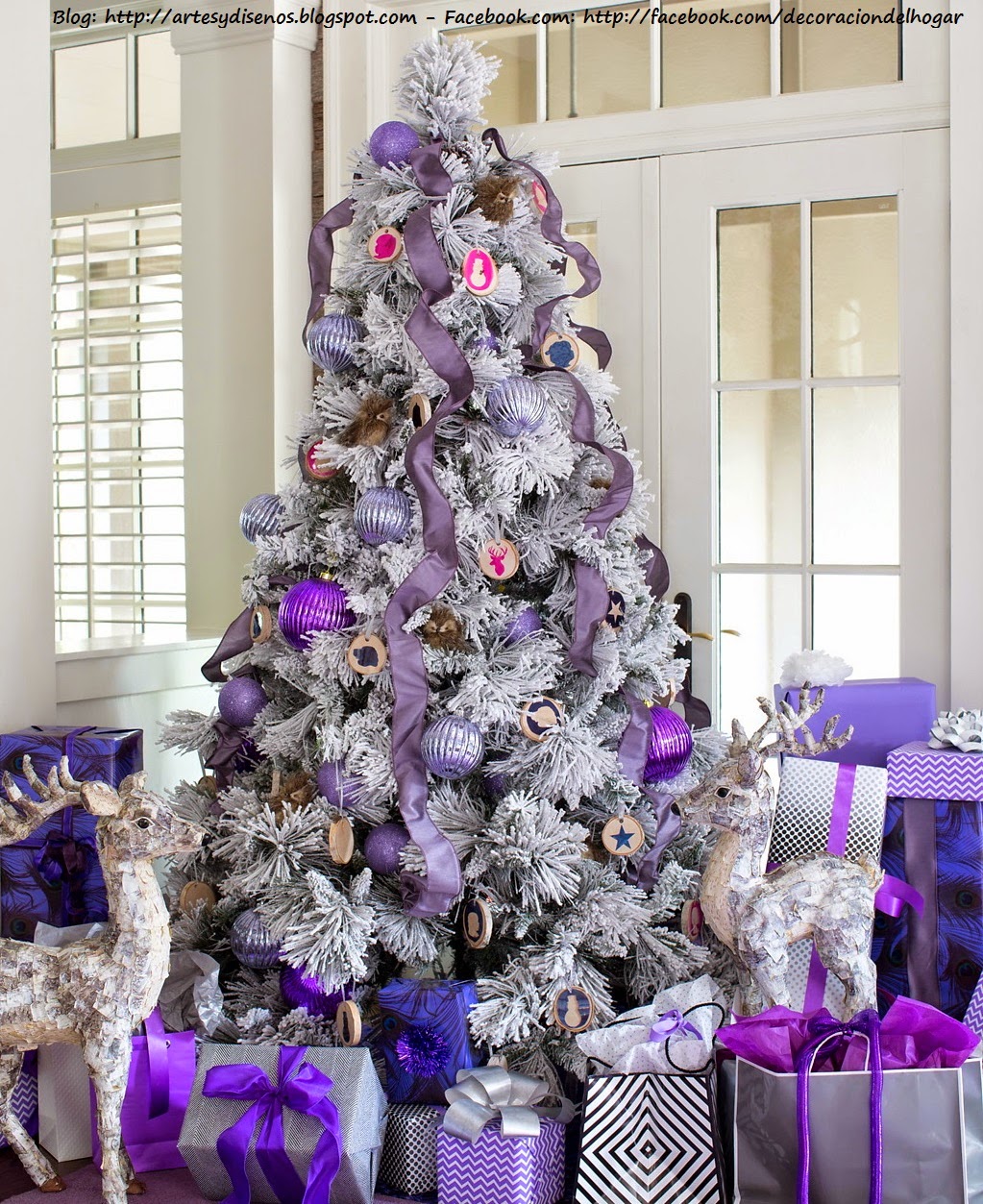 Decorar la Casa para Navidad con Tonos Lila Violeta by artesydisenos.blogspot.com Decorar la Casa para Navidad con Tonos Lila Violeta by artesydisenos.blogspot.com