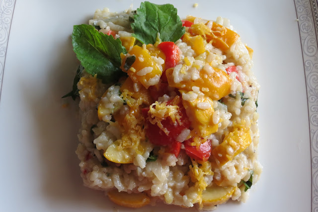 Risotto with Zucchini and Bell Peppers