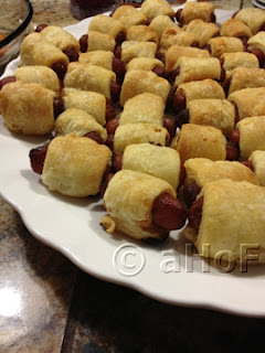 Smokies, smoked hot dogs, puff pastry, appetizer recipe