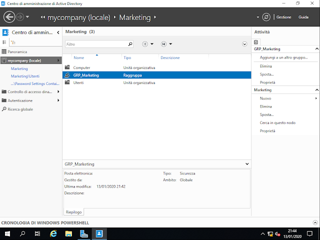 Windows Server 2019, Gruppo Windows Server 2019, Gruppo