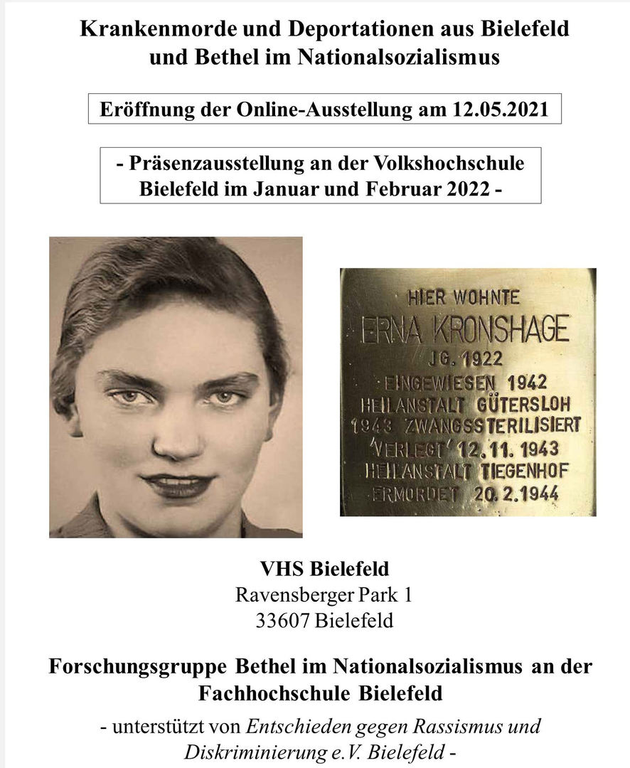 Rundgang Online-Ausstellung "NS-Krankenmorde & Deportation Bielefeld & Bethel"