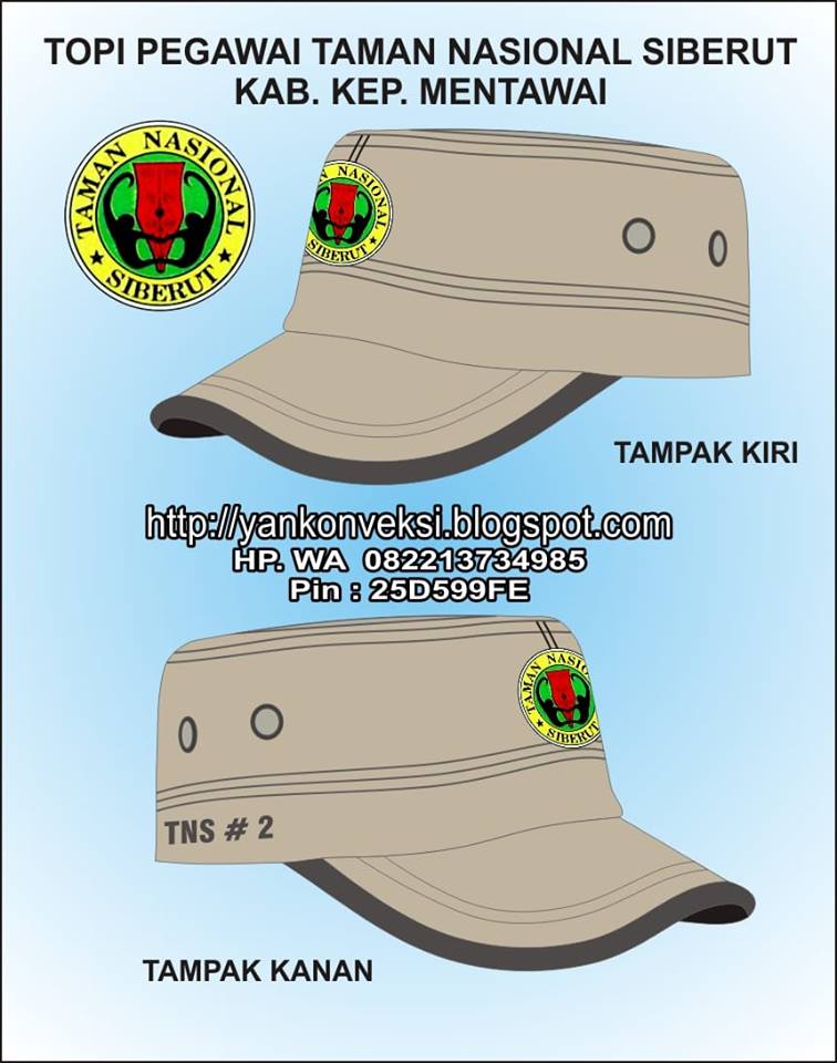 TOPI KOMANDO PEGAWAI TAMAN NASIONAL SIBERUT