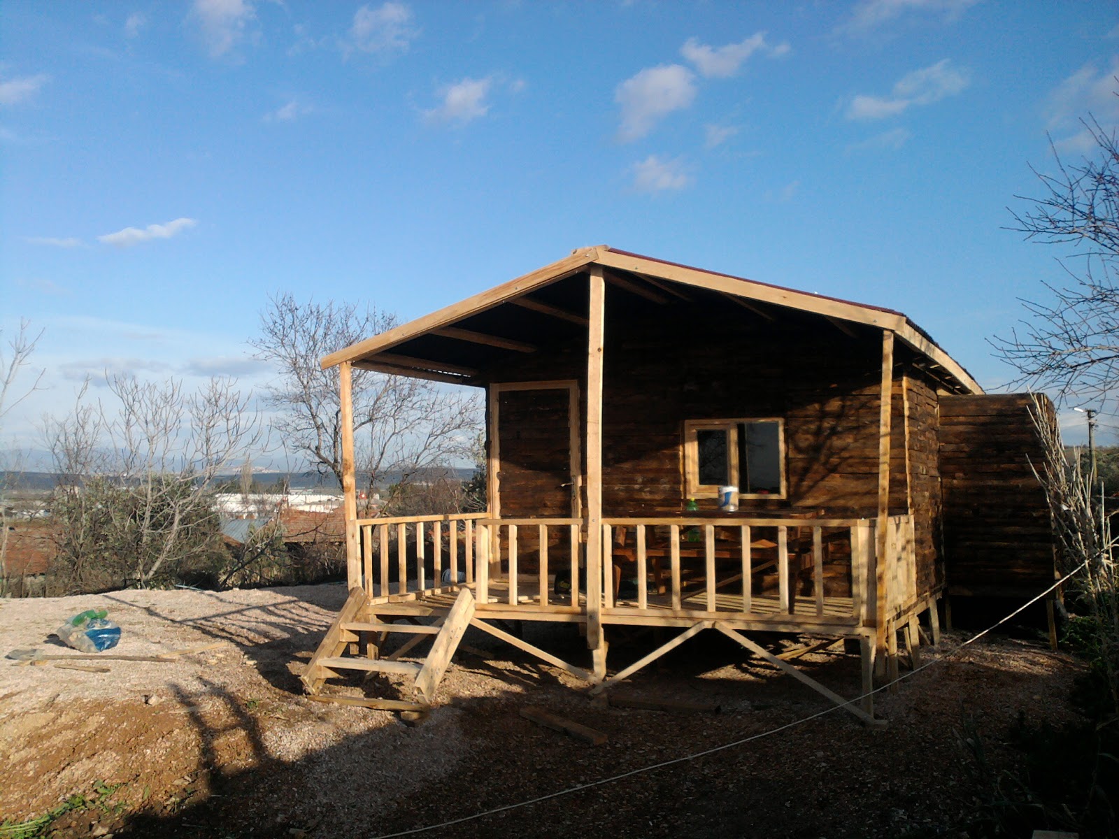 ahsap ev bandirma ilcesine kurulan 36 m2 tomruk ev