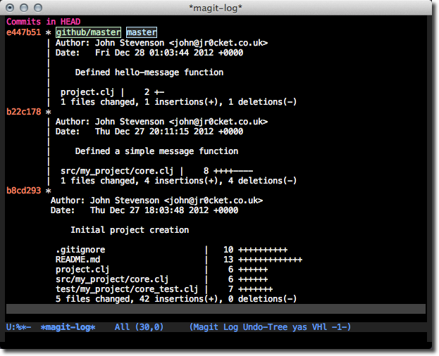 Emacs Magit log long output - l L