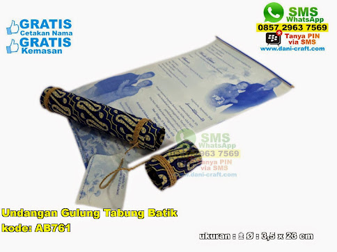 Undangan Gulung Tabung Batik