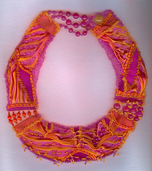 Shibori Silk necklace