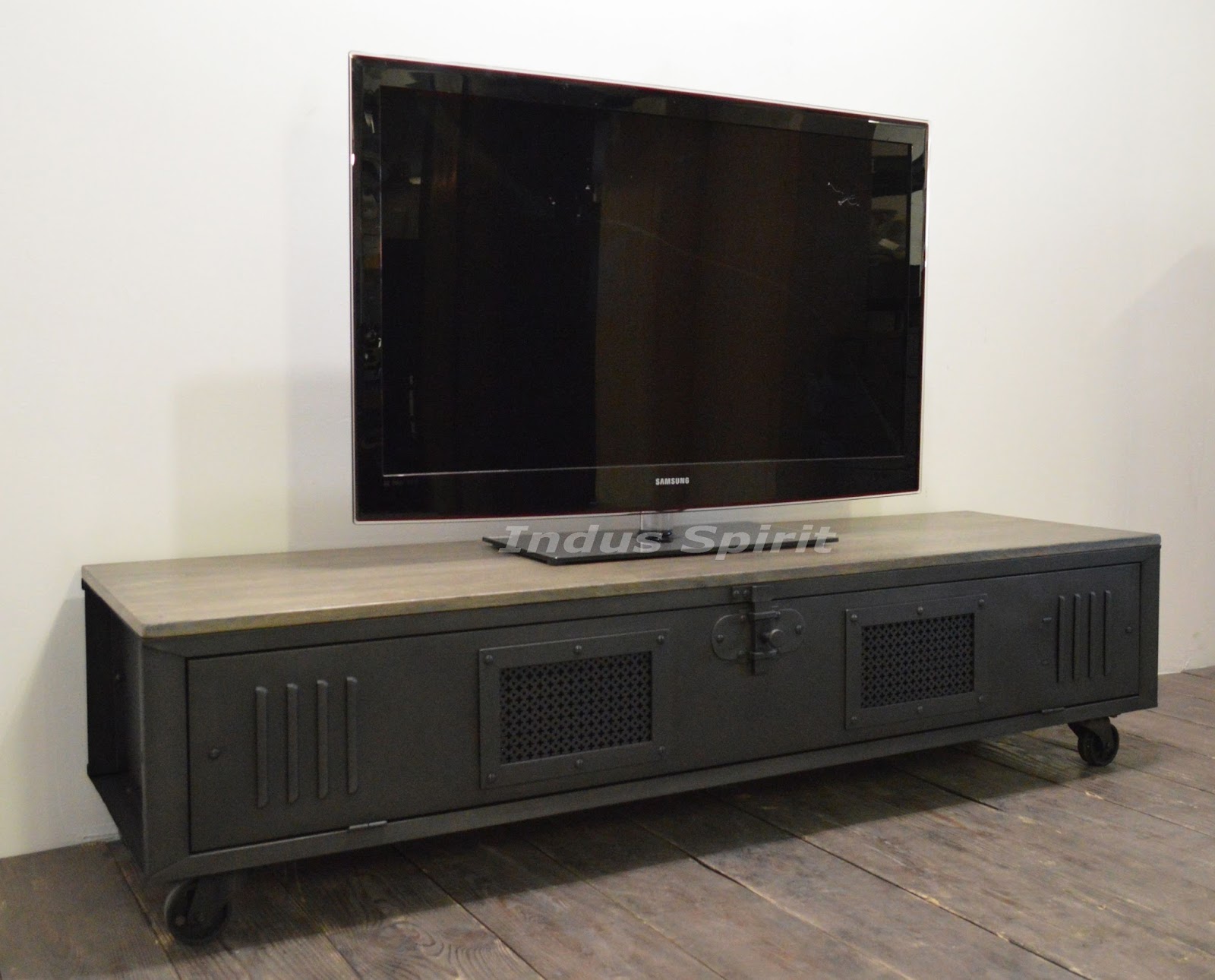Meuble TV loft bois et métal -> Meuble Tv Bois Metal Meuble TV loft bois et métal -> Meuble Tv Bois Metal