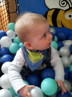 ball pit, baby in ball pit
