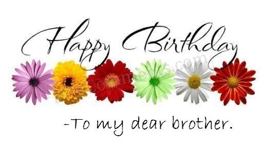 Flower full birthday card to wish your elder brother