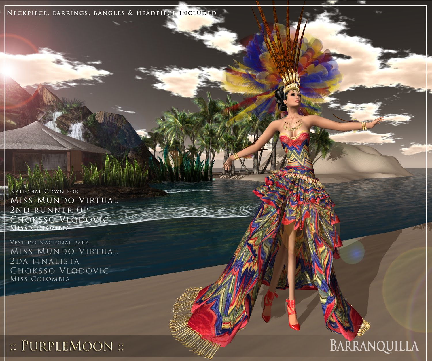 National Gown Miss Colombia MMV ! *PurpleMoon Creations*