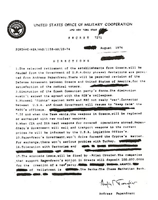 Το έγγραφο της συμφωνίας με τη CIA που υπέγραψε ο Ανδρέας Παπανδρέου λίγο πρίν ιδρύσει το ΠΑΣΟΚ!  Chasemanhattanpapandreo+OPARLAPIPAS