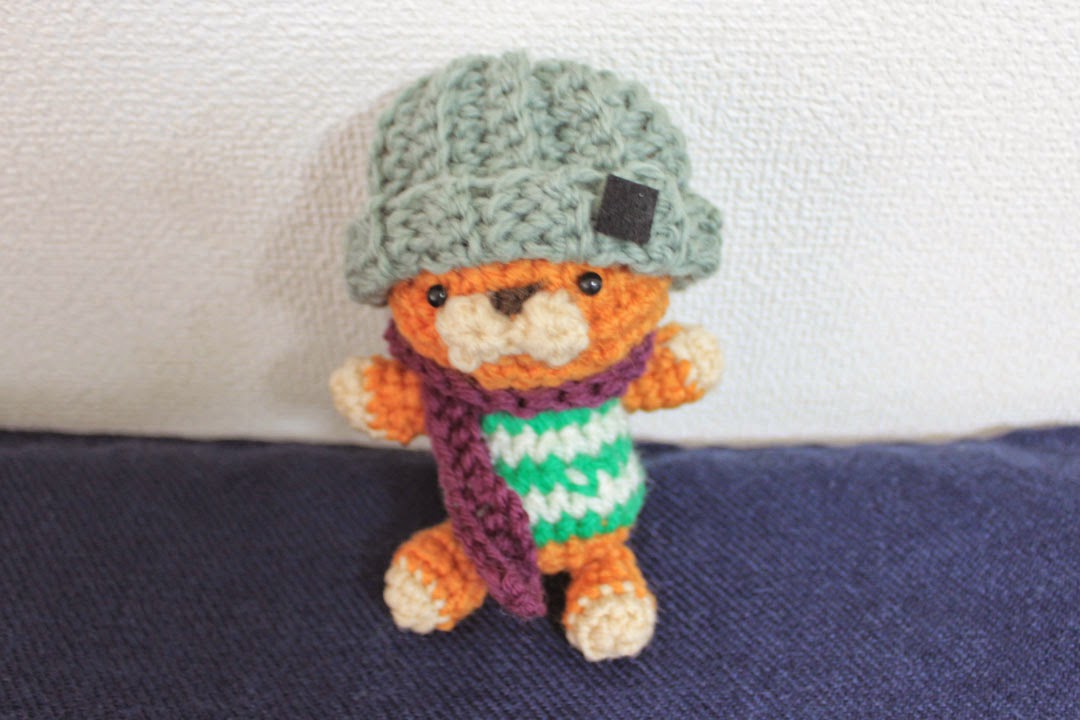 ニコ編みのブログ Smiley Crochet あみぐるみネコちゃんに タグ付ニット帽子を編んだんだが おっちゃんっぽくなった件 作り方 編み方