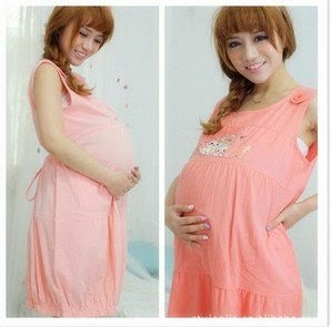 Free-shipping-cat-character-Cartoon-household-pregnant-dress-clothes-household-wear-maternity-dress
