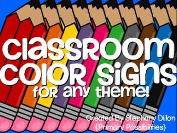 http://www.teacherspayteachers.com/Product/Classroom-Color-Signs-for-any-Theme-769153
