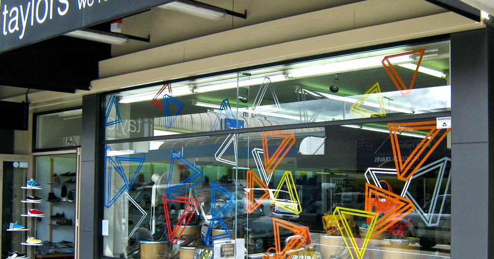 artist and the making geometric window display