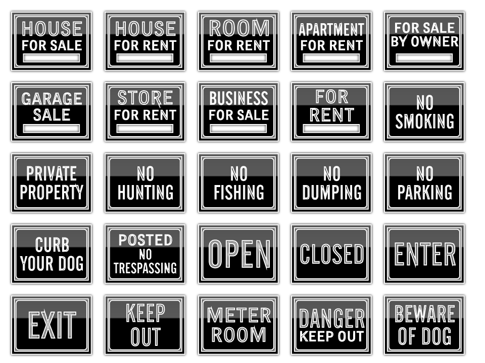 Get Symbols AllPurpose Signs