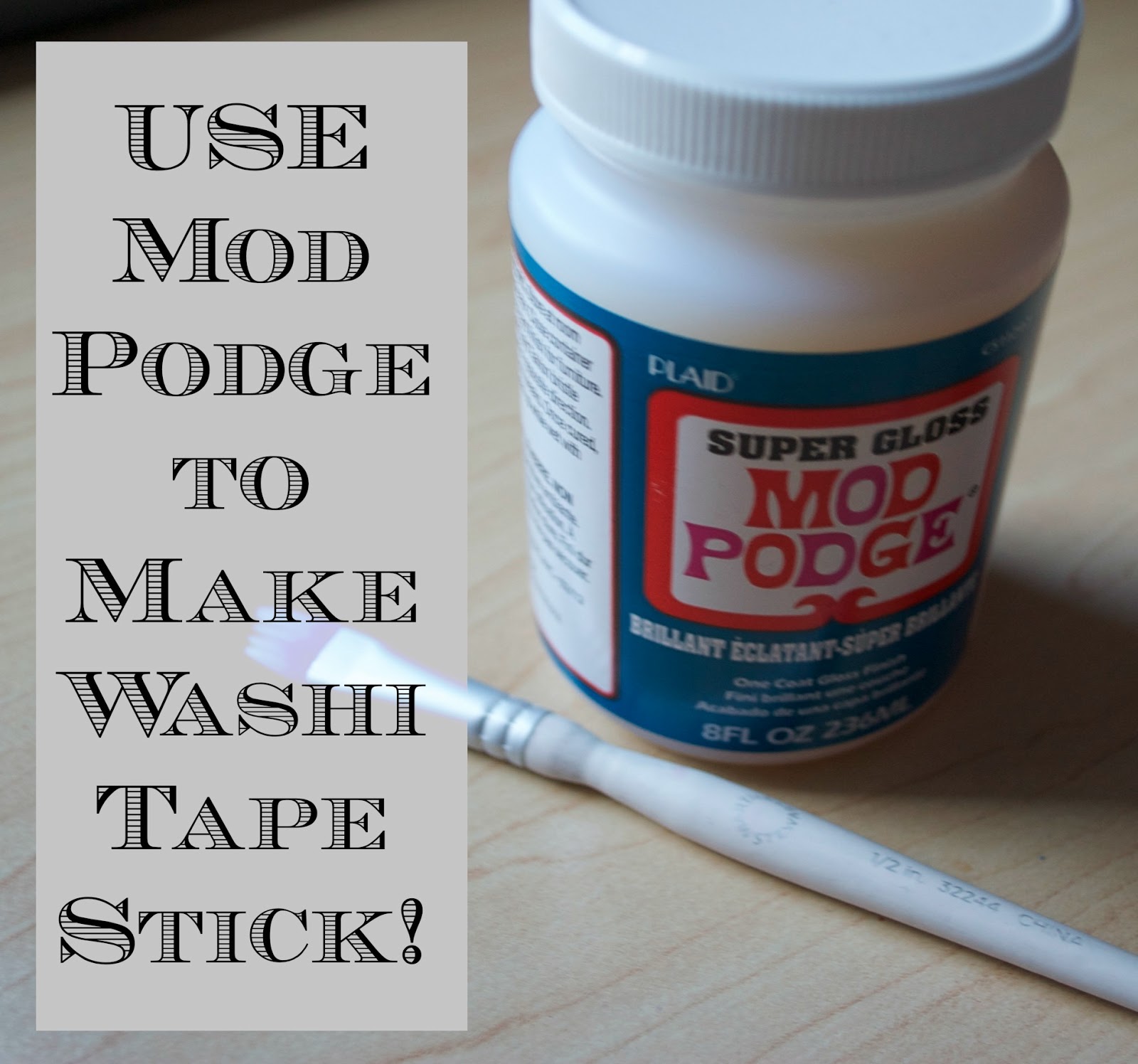 Mod Podge and Washi Tape Stick Pens