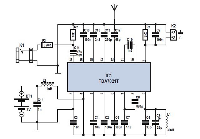 Mini Fm Receiver Circuit Diagram
