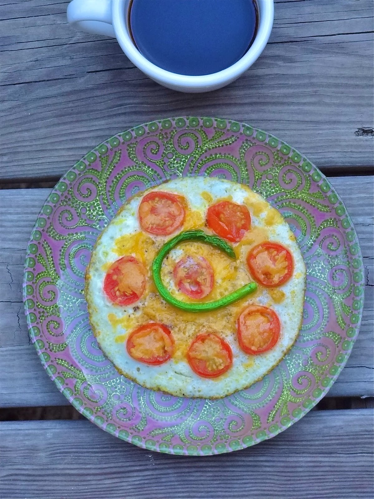 Egg whites tomato omelet