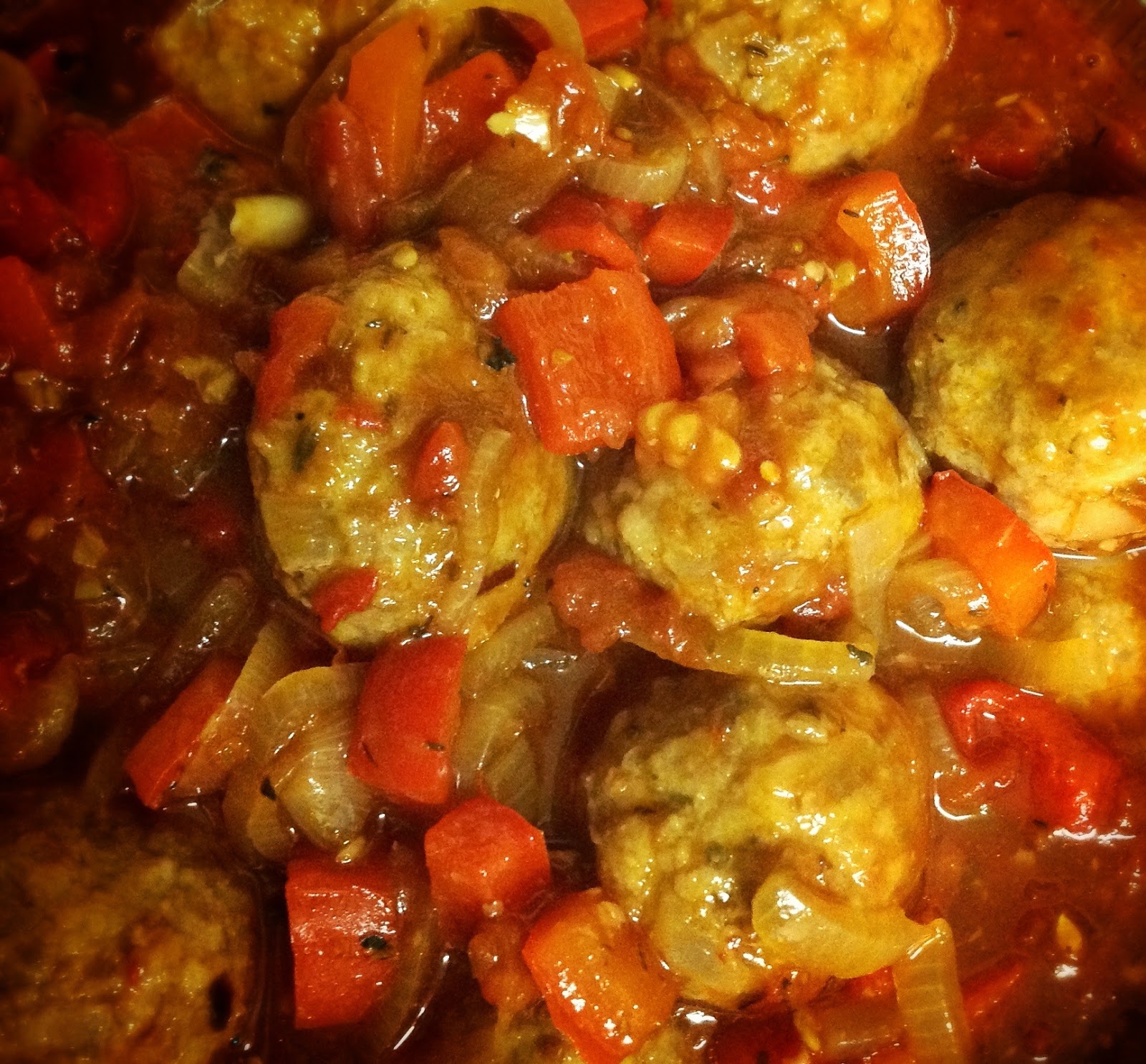 Mrs C's Recipe Corner Meatballs with Tomato & Red Pepper Sauce