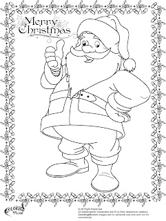 funny santa claus coloring pages for kids
