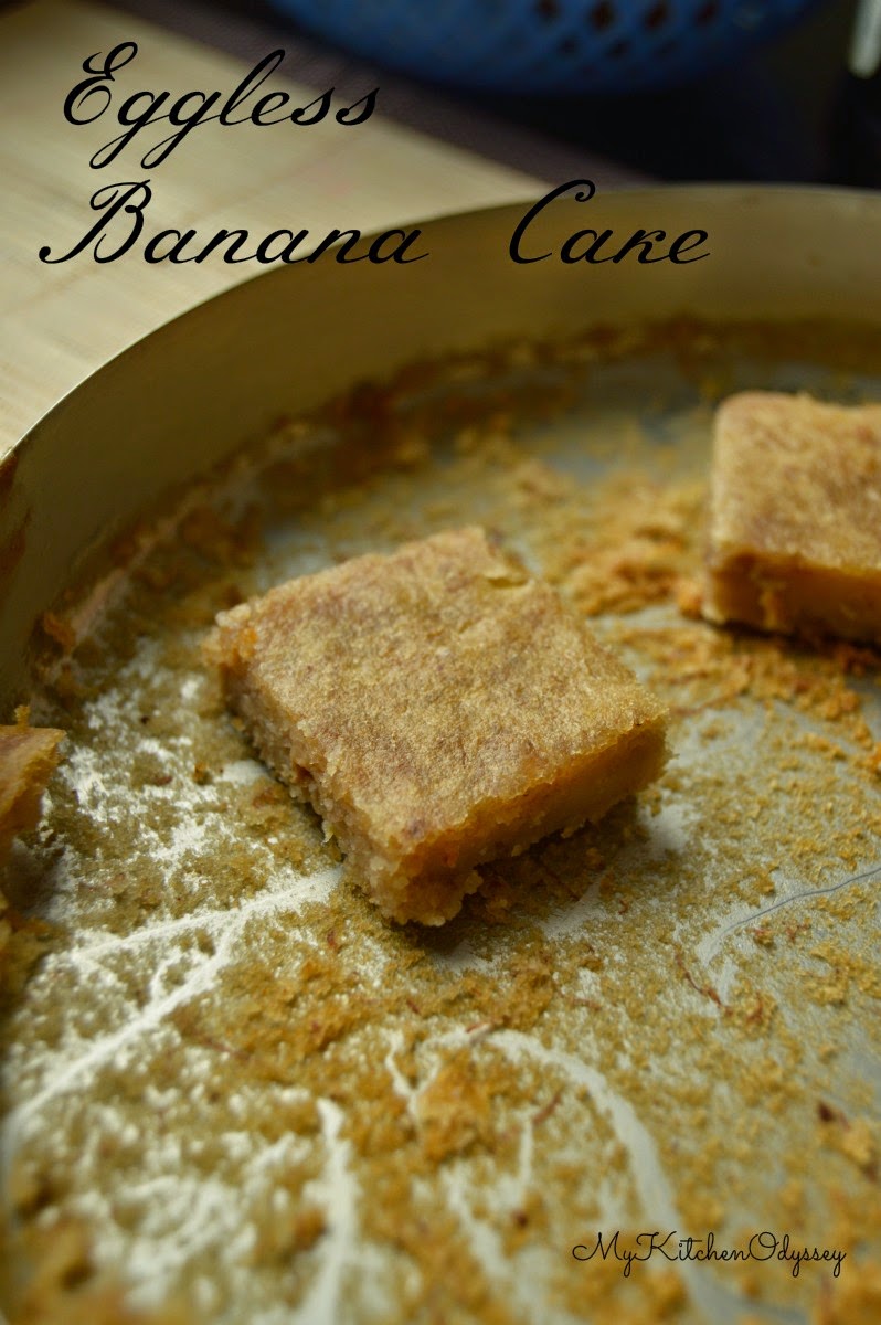 Eggless Banana cake Pressure Cooker Cake Video Recipe