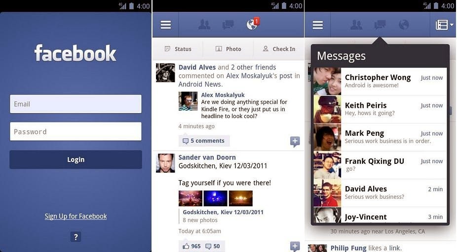 Facebook for Android v4.0.0.26.3 APK | Android free Download