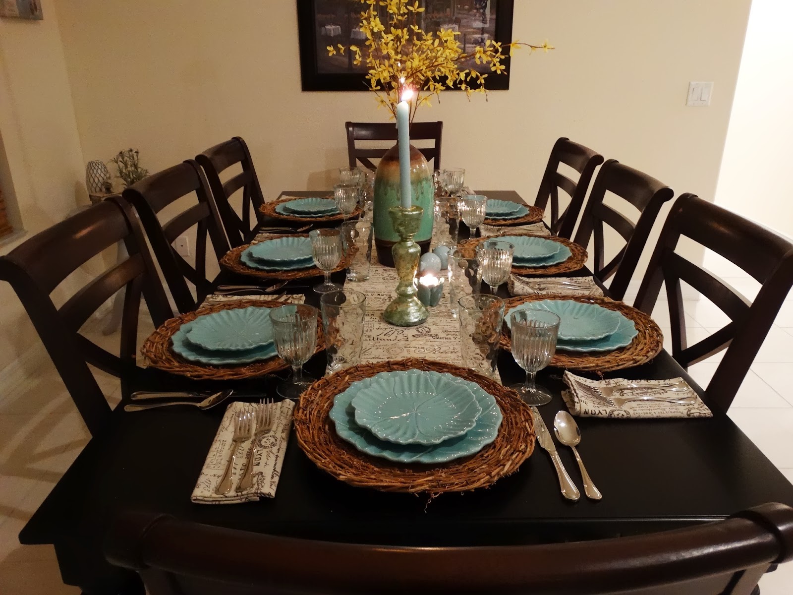 Christine's Home and Travel Adventures First Tablescape on New Florida
