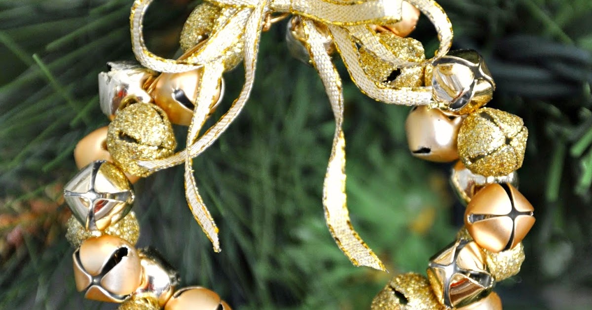 Serendipity Refined Blog: Easy Gold Jingle Bell Wreath Ornament Day 2