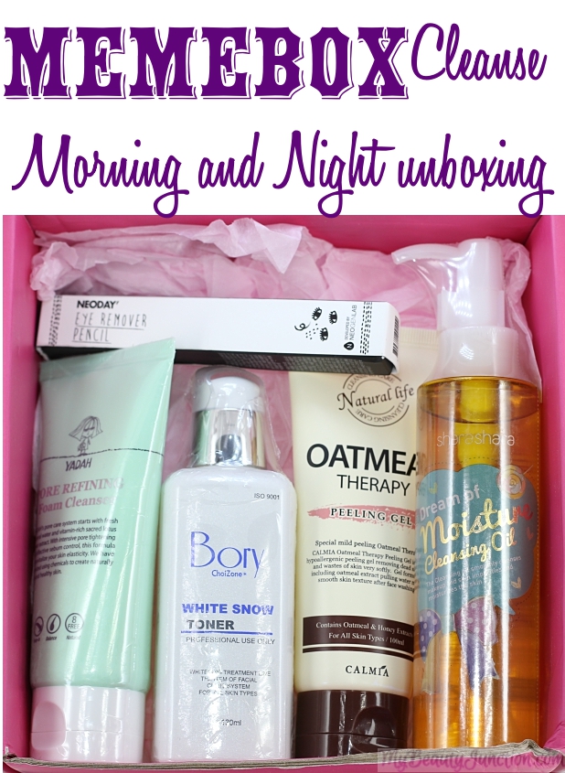 Memebox Cleanse Morning & Night beauty box review, unboxing