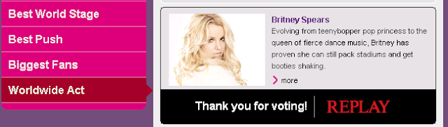 Vote Britney for Best WW at EMA