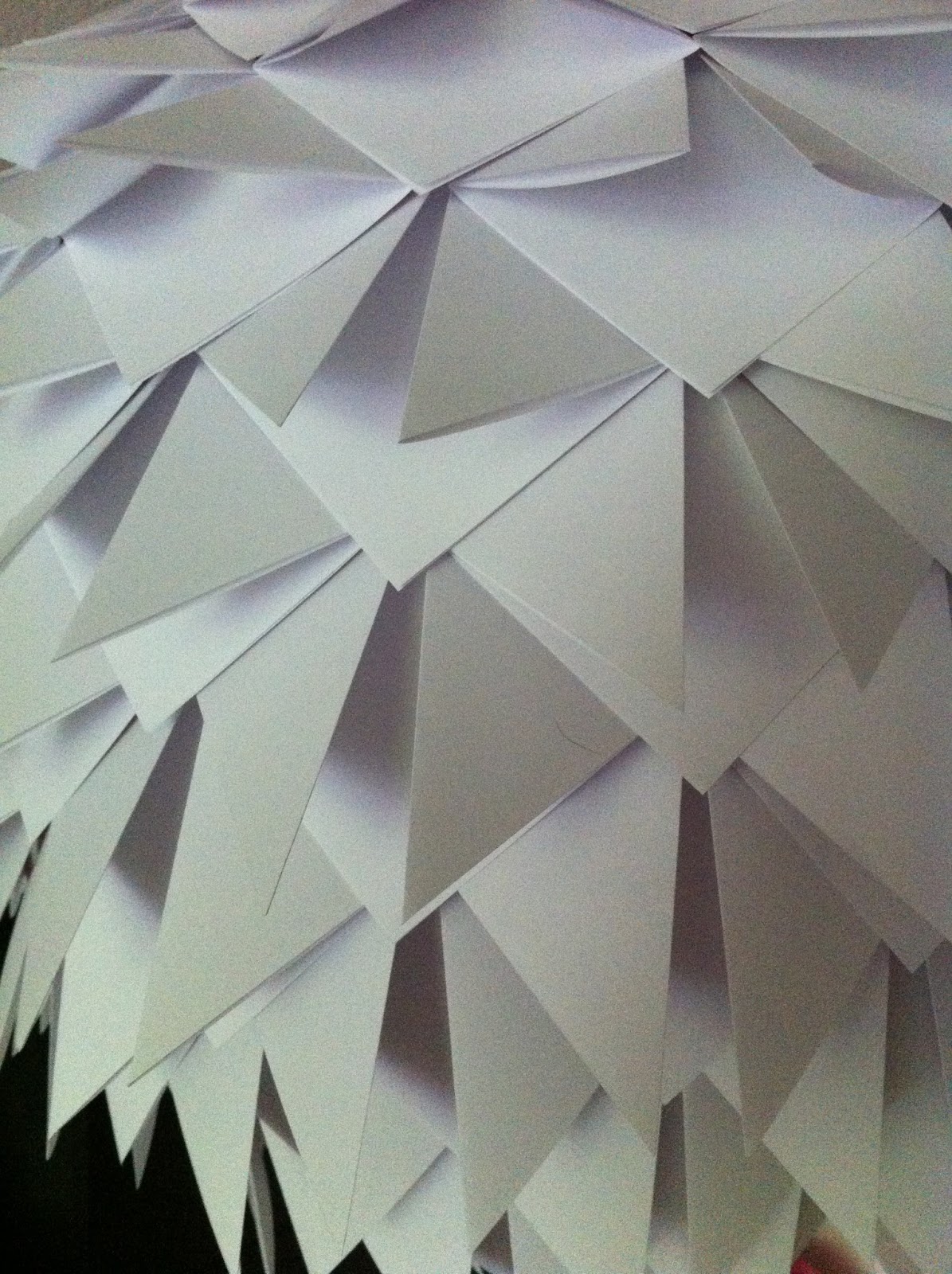 Using the Origami Helmet Base to create an upside down Artichoke Lamp