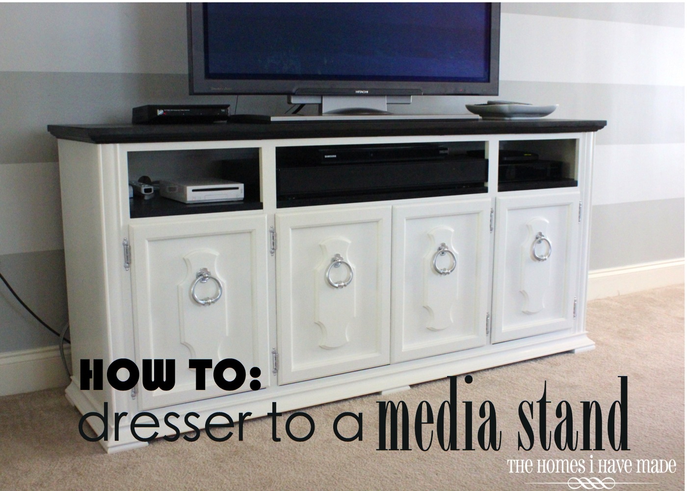 How To Transform A Dresser To A Media Stand Tutorial The Homes