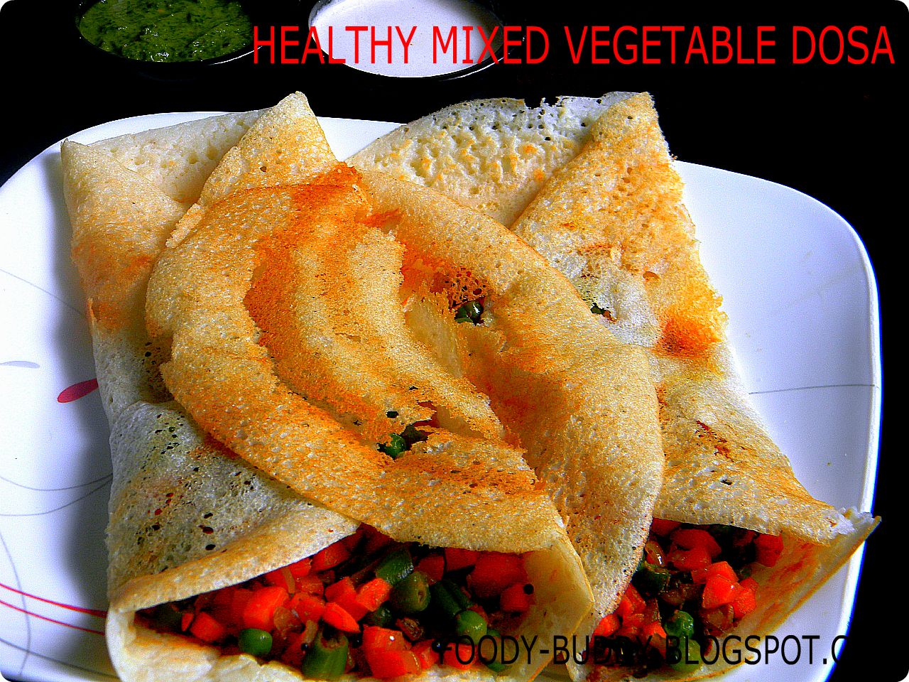 Foody Buddy Healthy Mixed Vegetable Dosa Breakfast Recipe