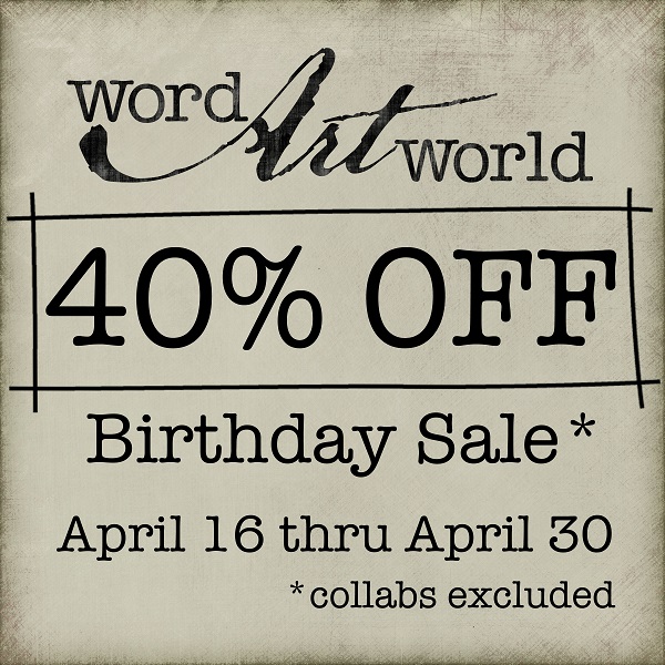 Word Art World A Coupon, A New Freebie and Sales!