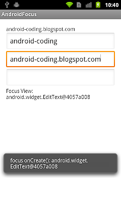 focus on a specified EditText view