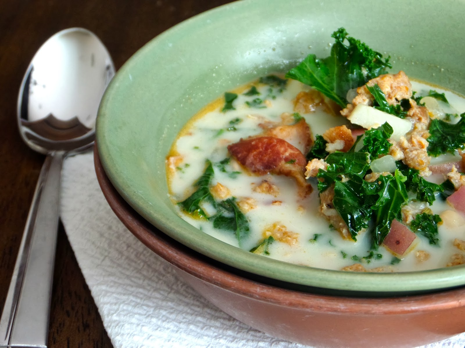 Becki Melvie Kale, Sausage, & Potato Soup {Olive Garden Zuppa Toscana