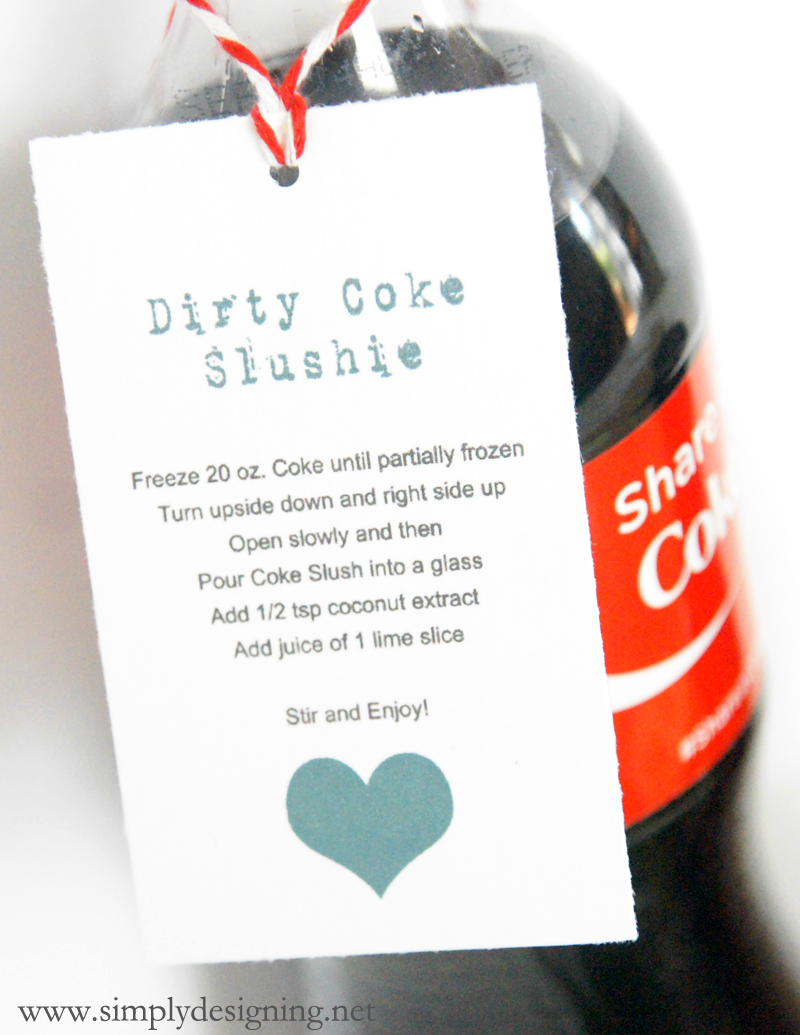 Dirty Coke Slushie with free gift tag | this is the perfect summer drink!  Definitely pinning for later!  | #shareitforward #shop #coke #dirtycoke #recipe #drinks #gift #printable