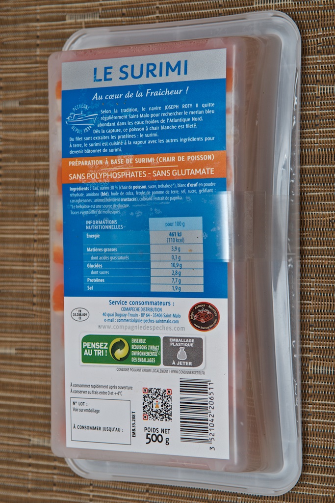 Le Surimi saveur Crabe (500g) par la Compagnie des Pêches SaintMalo