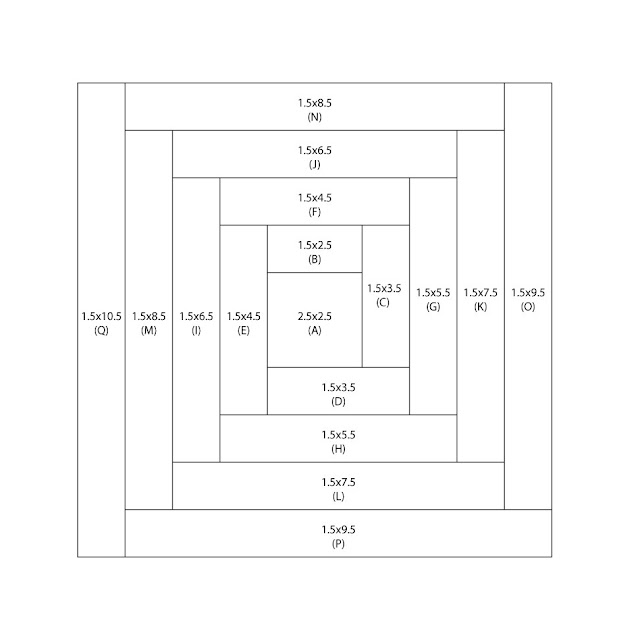 120Minute Gift Modern Log Cabin Tree Skirt « Moda Bake Shop