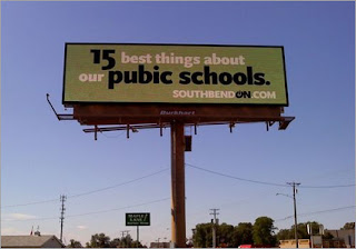 Pubic school billboard