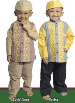 Baju lebaran anak model batik